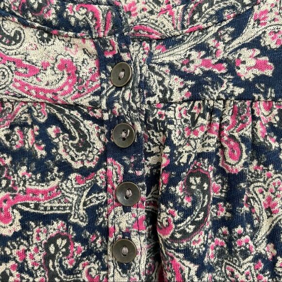 Lucky Brand Cotton Modal Popover Blouse Fairy Goth Whimsigoth Grunge Fall Size S - Picture 5 of 15